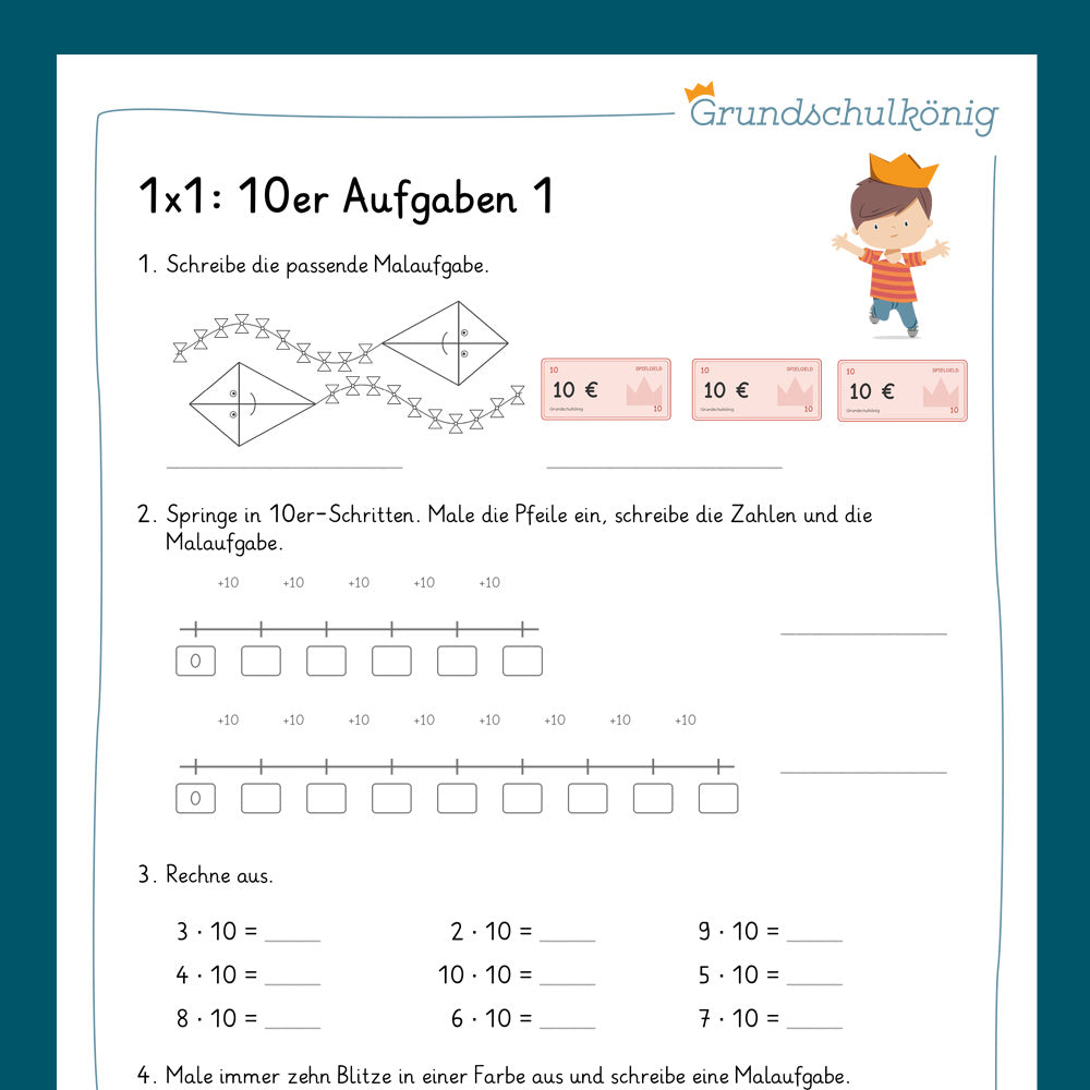 Königspaket: 10er 1x1 (Mathe, 2. Klasse) - inklusive Test