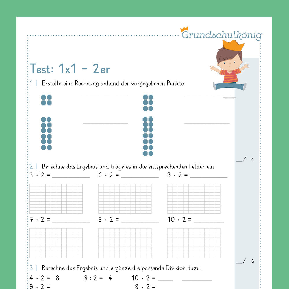 Königspaket: 2er 1x1 (Mathe, 2. Klasse) - inklusive Test