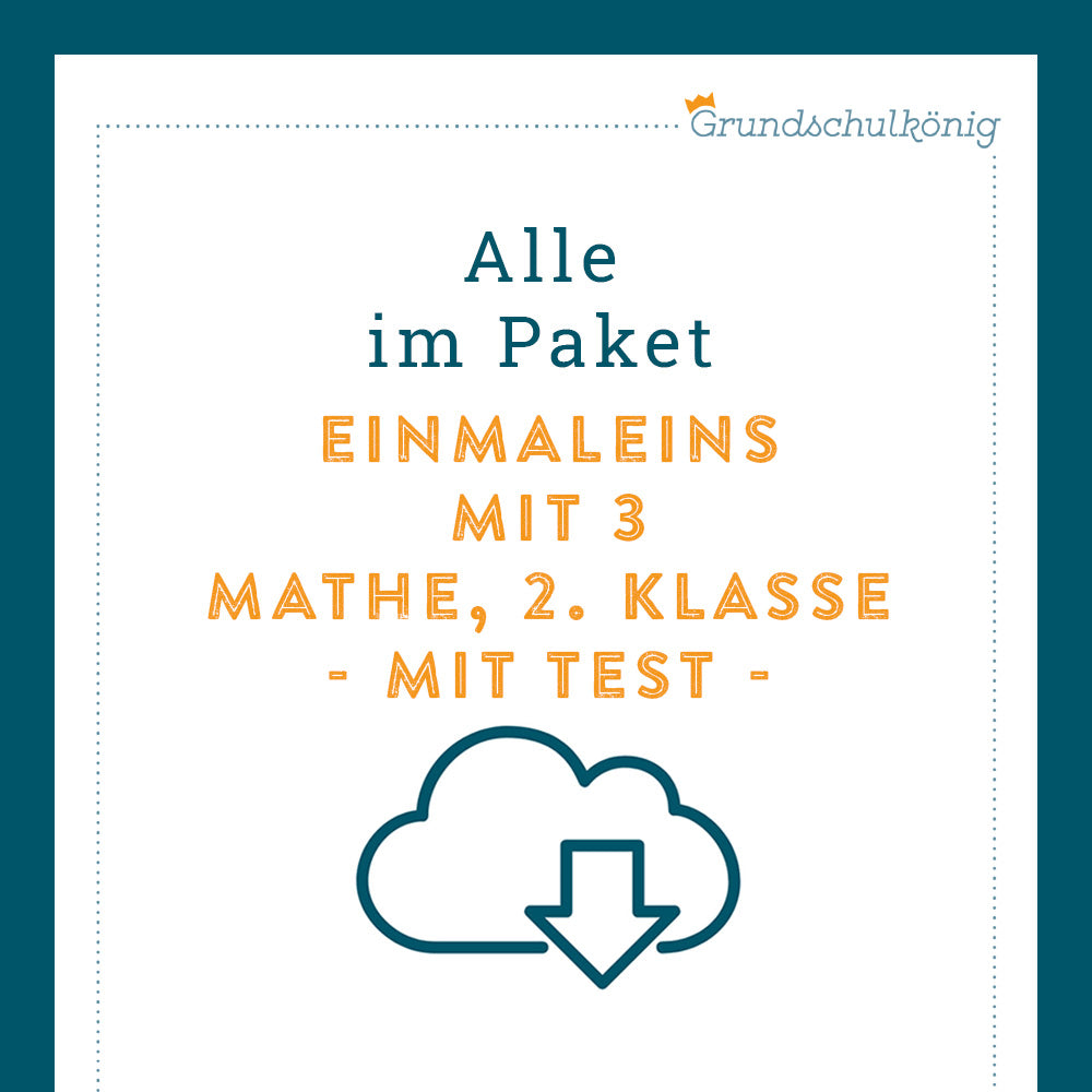 Königspaket: 3er 1x1 (Mathe, 2. Klasse) - inklusive Test