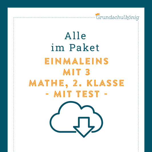 Königspaket: 3er 1x1 (Mathe, 2. Klasse) - inklusive Test