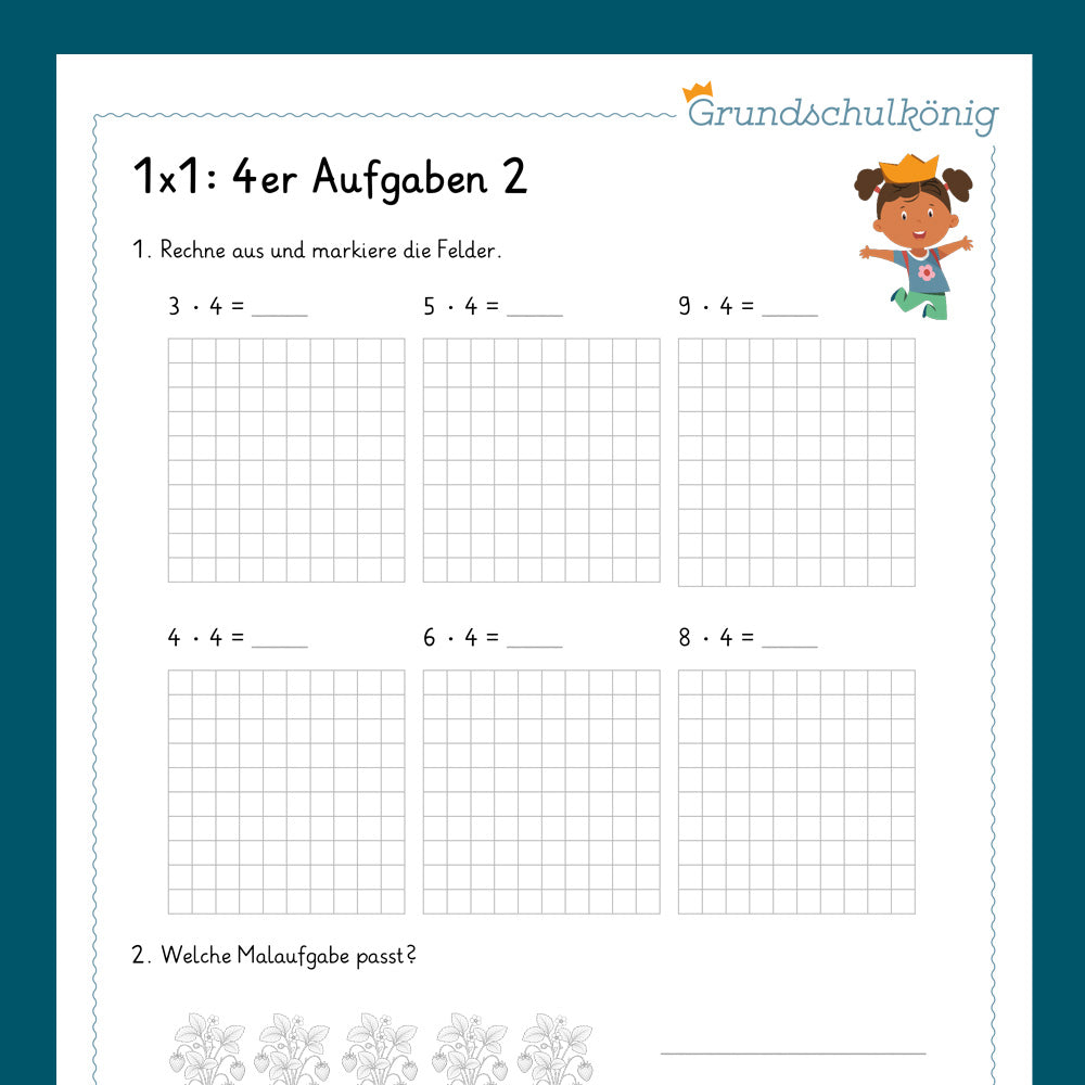 Königspaket: 4er 1x1 (Mathe, 2. Klasse) - inklusive Test