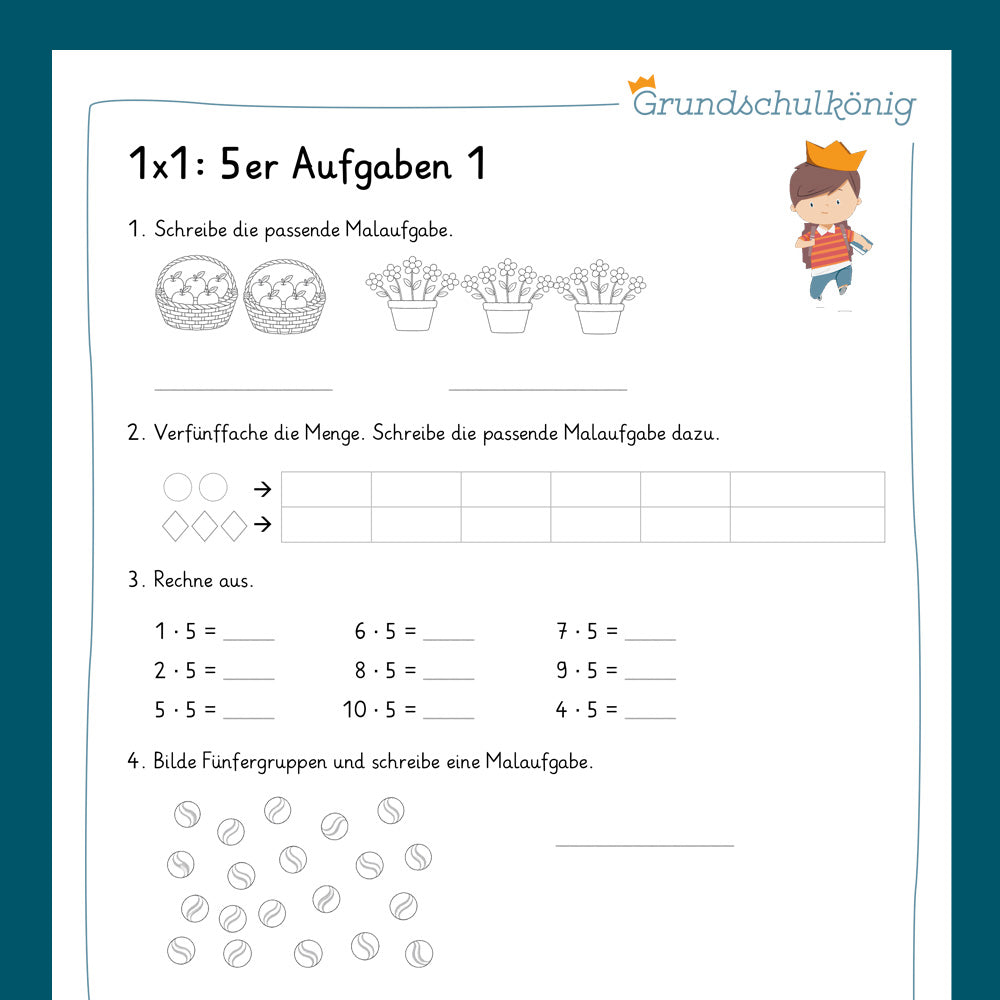 Königspaket: 5er 1x1 (Mathe, 2. Klasse) - inklusive Test