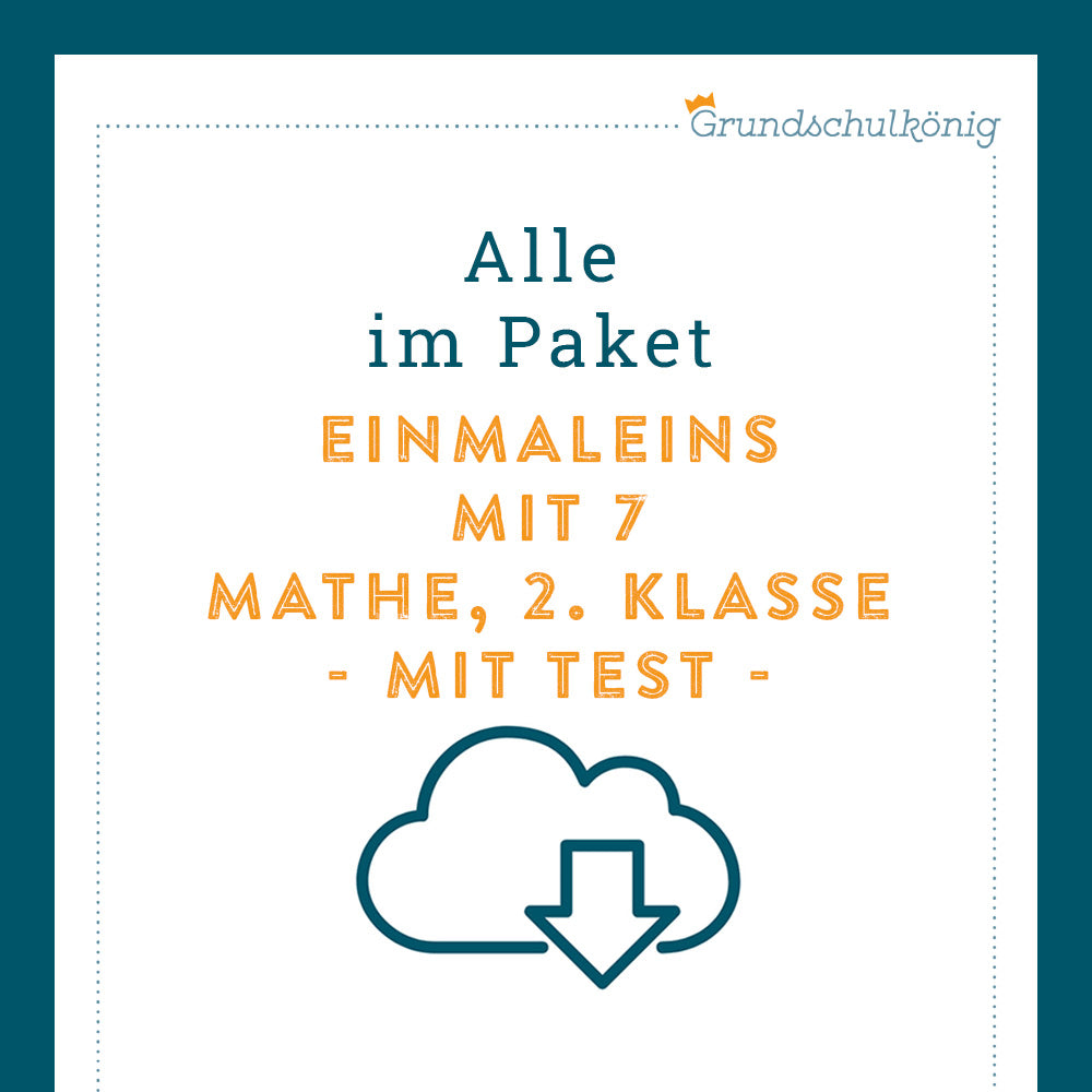 Königspaket: 7er 1x1 (Mathe, 2. Klasse) - inklusive Test