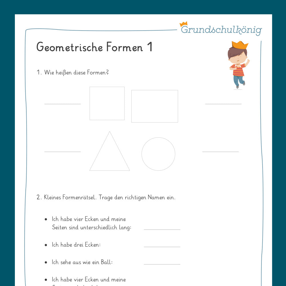 Königspaket: Formen und Körper (Mathe, 2. Klasse) - inklusive Test