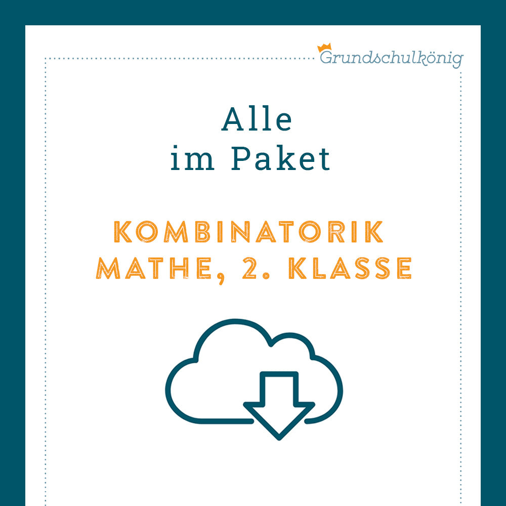 Königspaket: Kombinatorik (Mathe, 2. Klasse) - inklusive Test