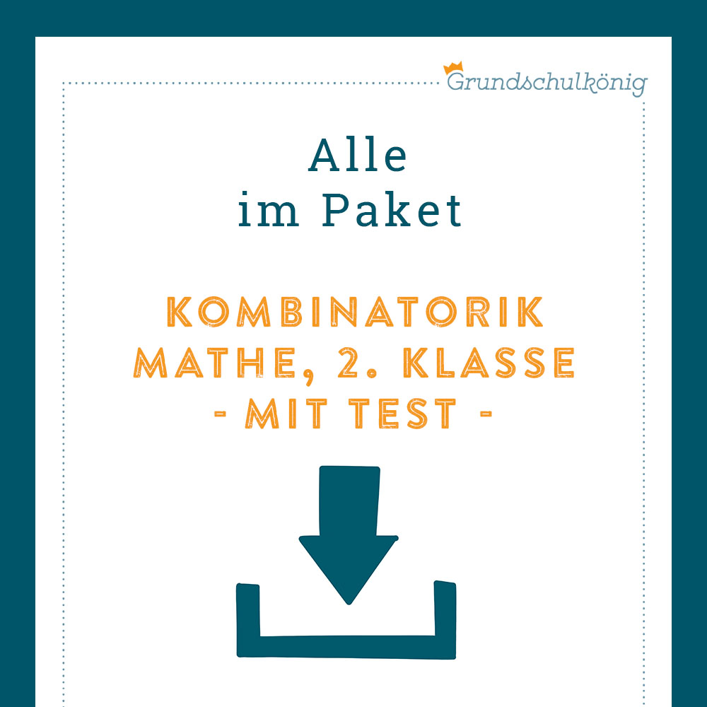 Königspaket: Kombinatorik (Mathe, 2. Klasse) - inklusive Test