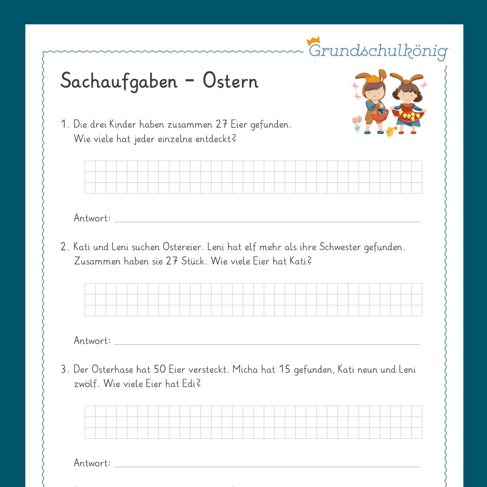 Königspaket: Sachaufgaben - verschiedene Themen (Mathe, 2. Klasse)