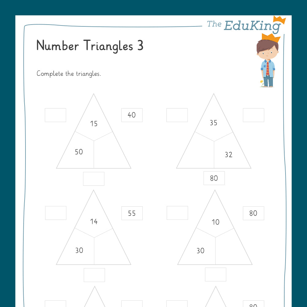 Master Bundle: Number Triangles with Two-Digit Numbers