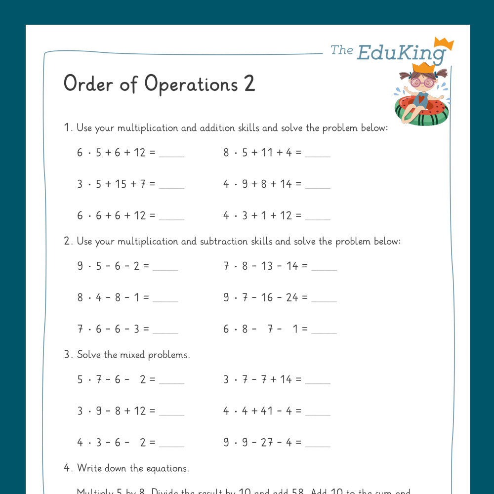 Master Bundle: Order of Operations (Math, Grade 2)