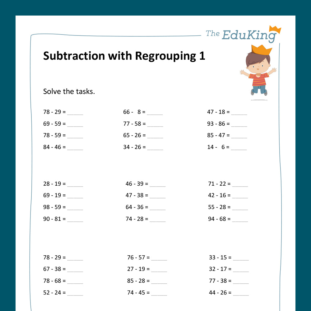Master Bundle: Subtraction with Regrouping with Two-Digit Numbers