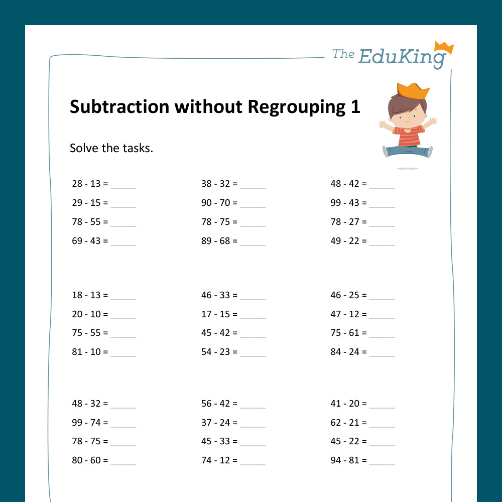 Master Bundle: Subtraction without Regrouping with Two-Digit Numbers