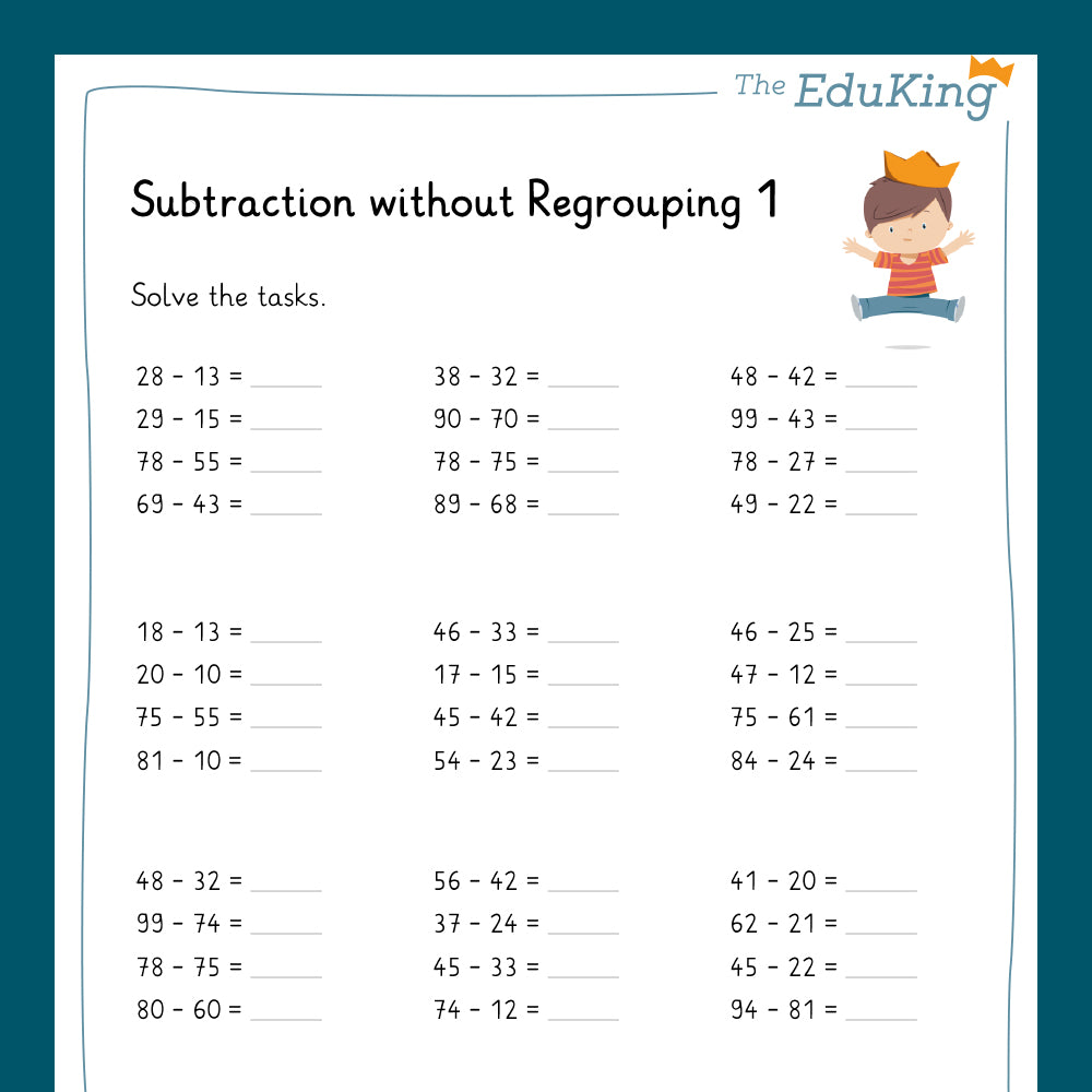 Master Bundle: Subtraction without Regrouping in the number range of 100