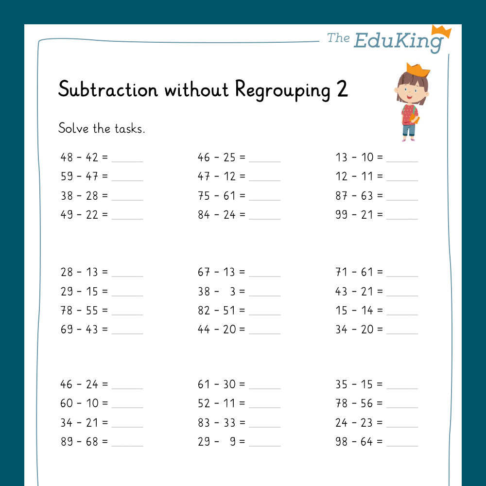 Master Bundle: Subtraction without Regrouping in the number range of 100