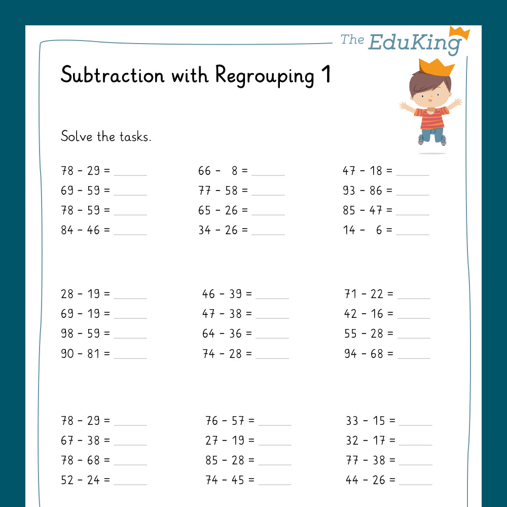 Master Bundle: Subtraction with Regrouping in the number range of 100