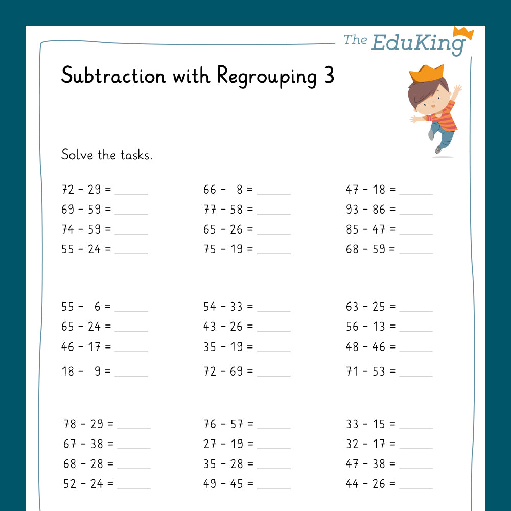 Master Bundle: Subtraction with Regrouping in the number range of 100