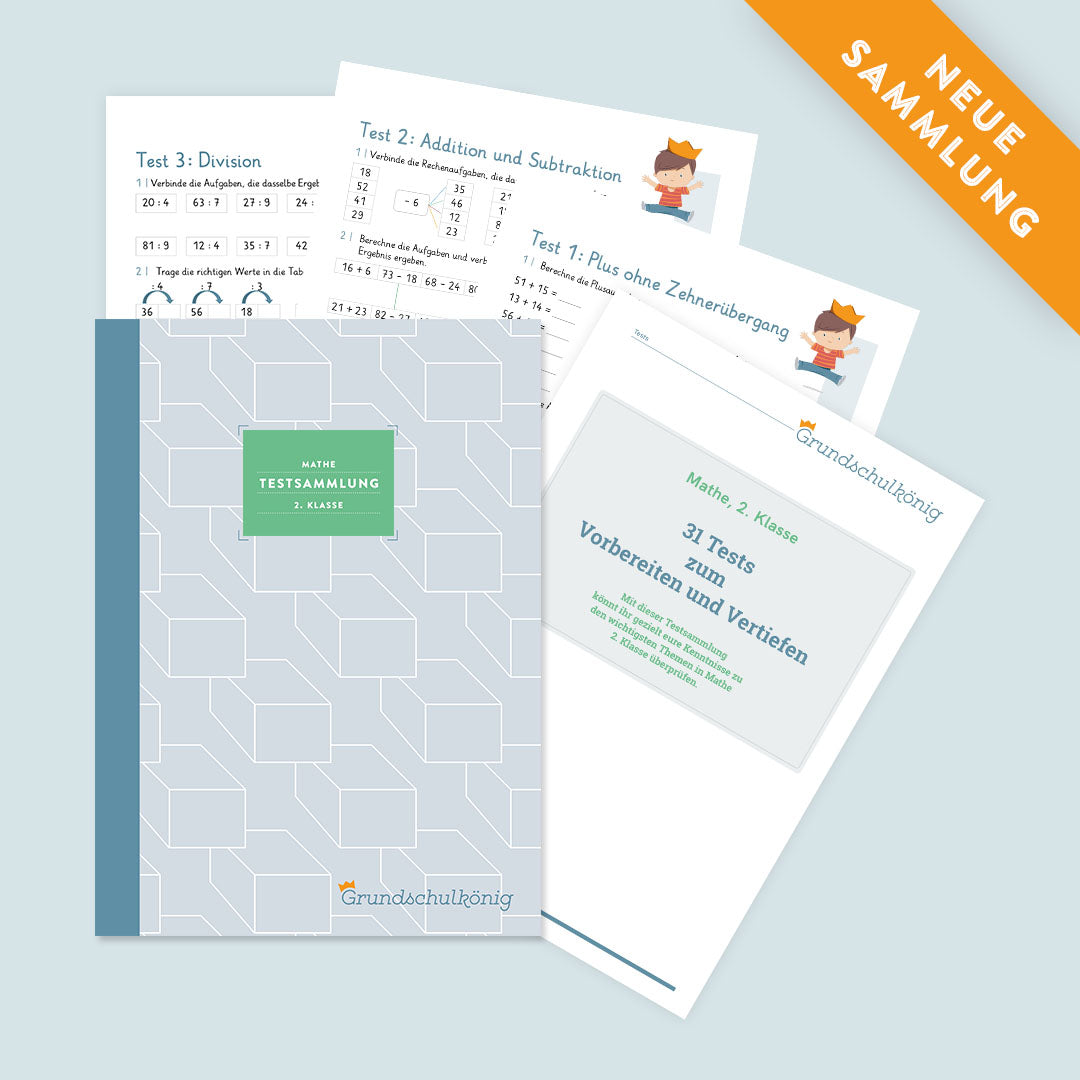 Testsammlung für Mathe in der 2. Klasse - Teil 1