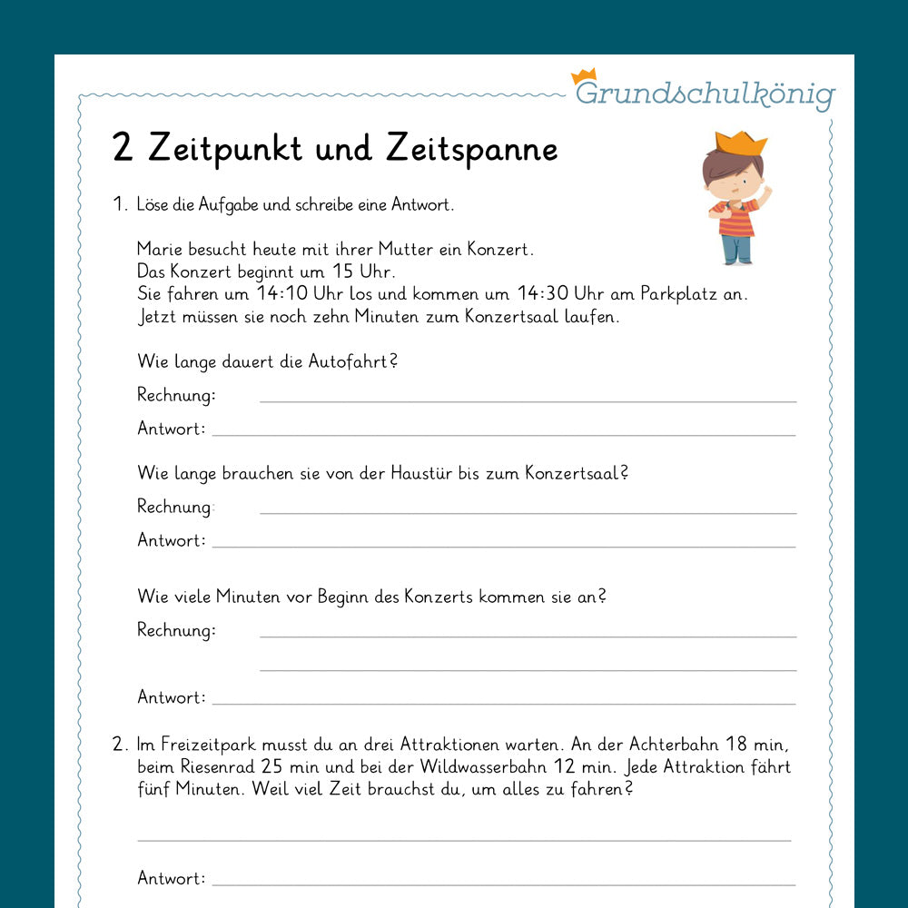 Mathe, 3. Klasse: Wiederholung des Jahresstoffs 2