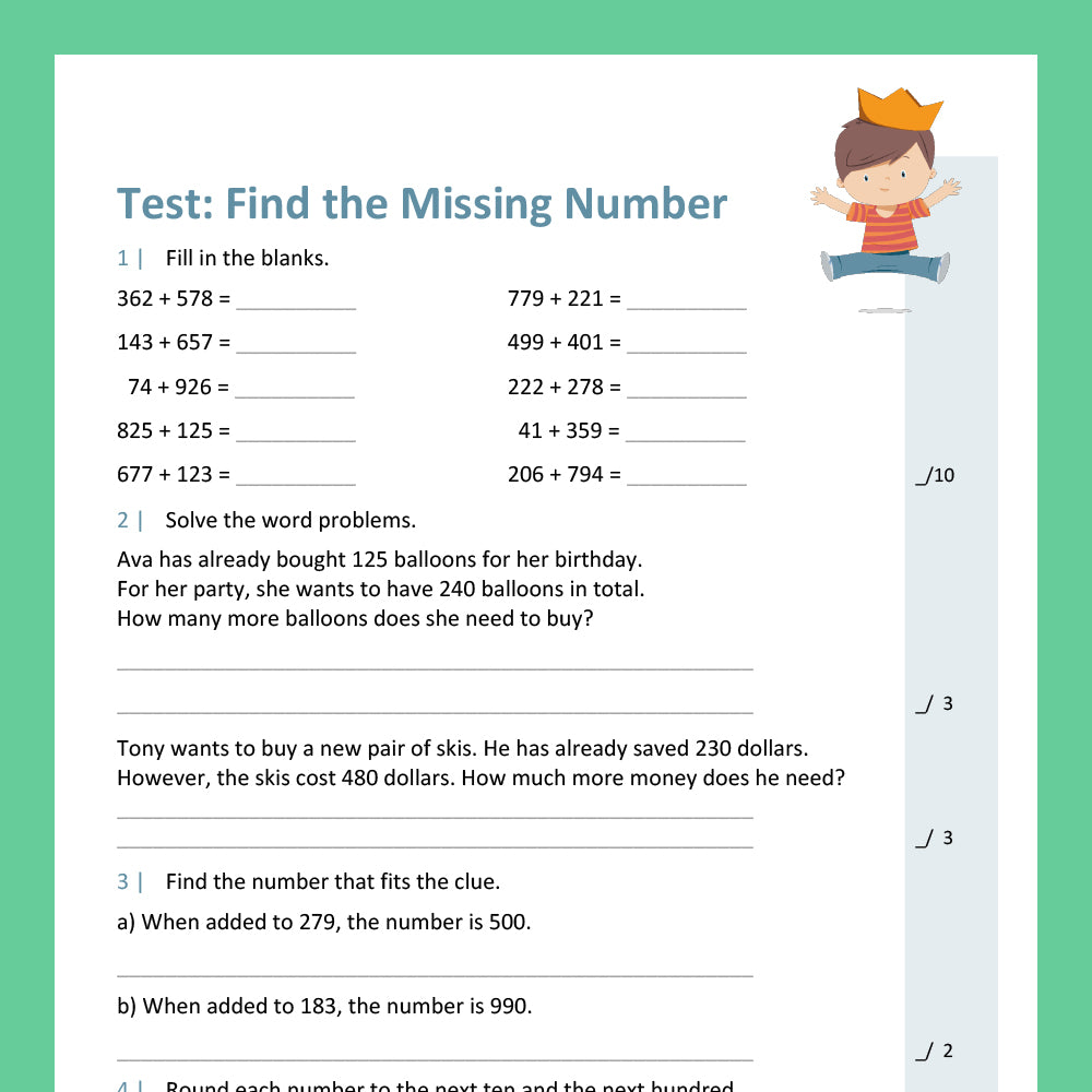 Master Bundle: Find the missing Numbers