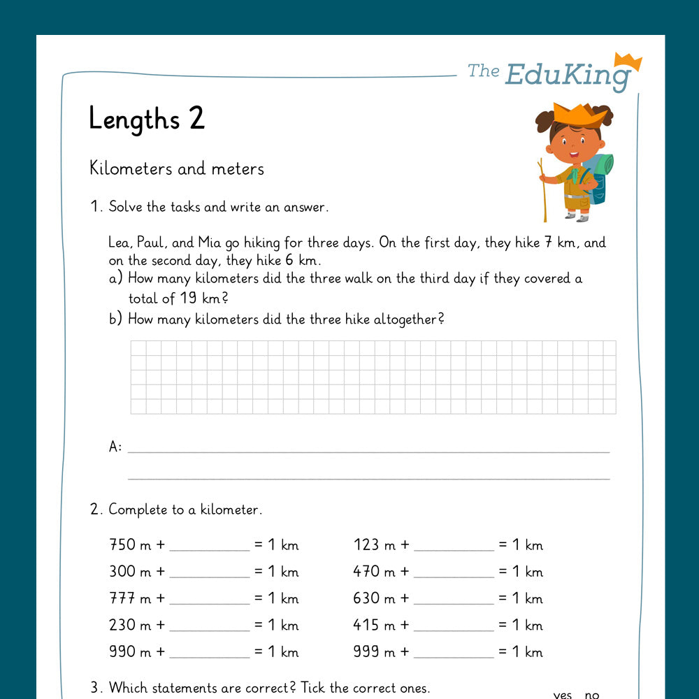 Master Bundle: Lengths (Math, Grade 3) - including a Test