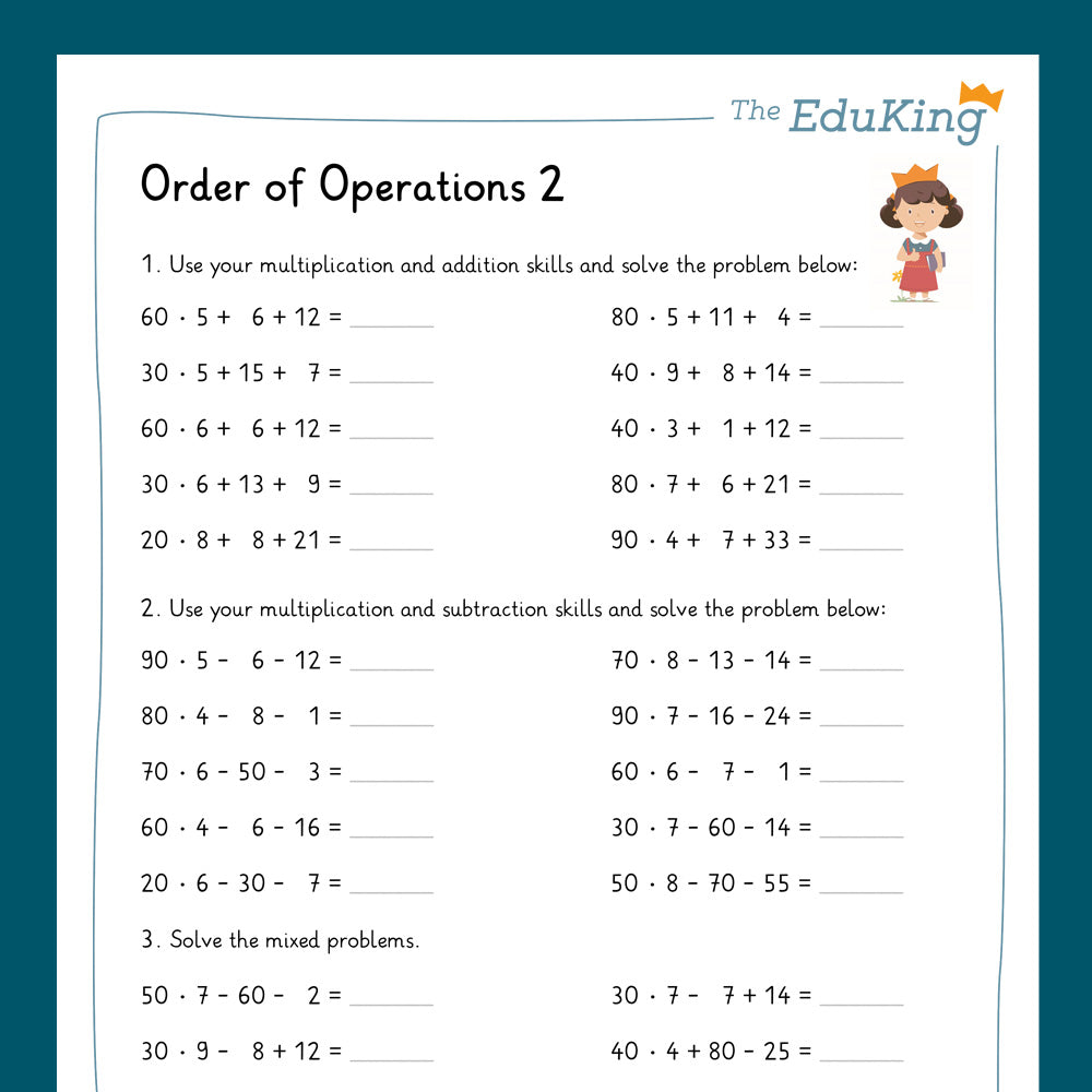 Master Bundle: Order of Operations (Math, Grade 3) - including a Test