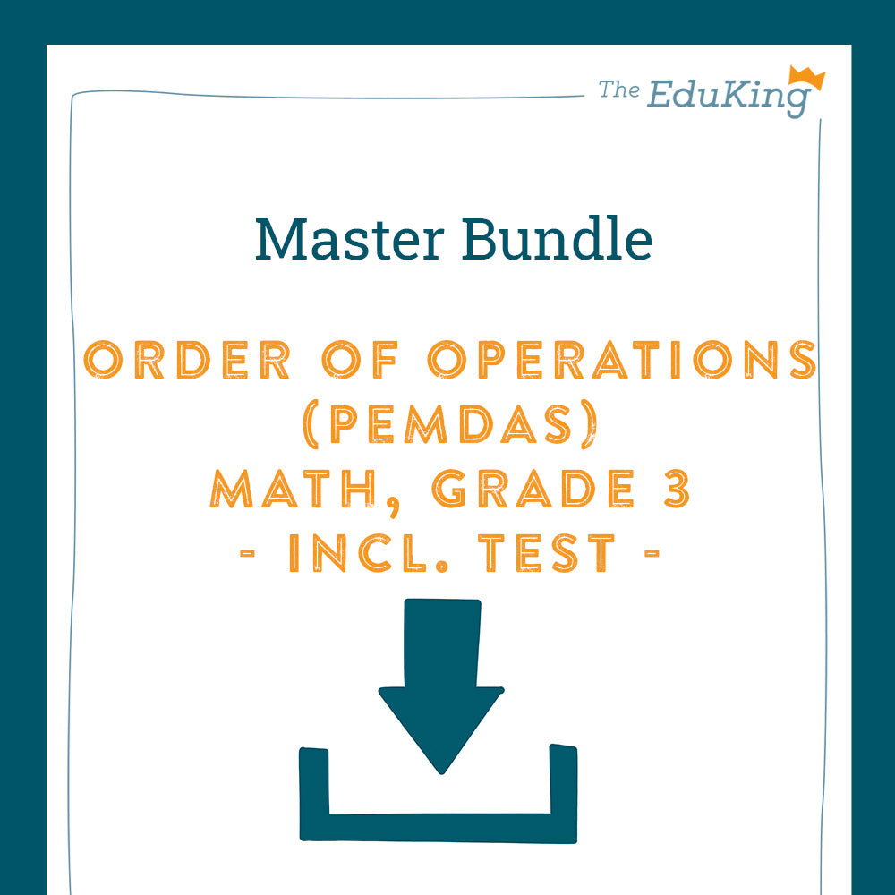 Master Bundle: Order of Operations (PEMDAS) (Math, Grade 3) - including a Test