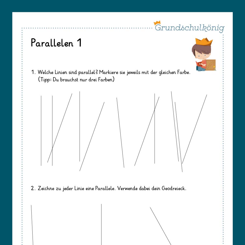 Königspaket: Parallele (Mathe, 4. Klasse) - inklusive Test