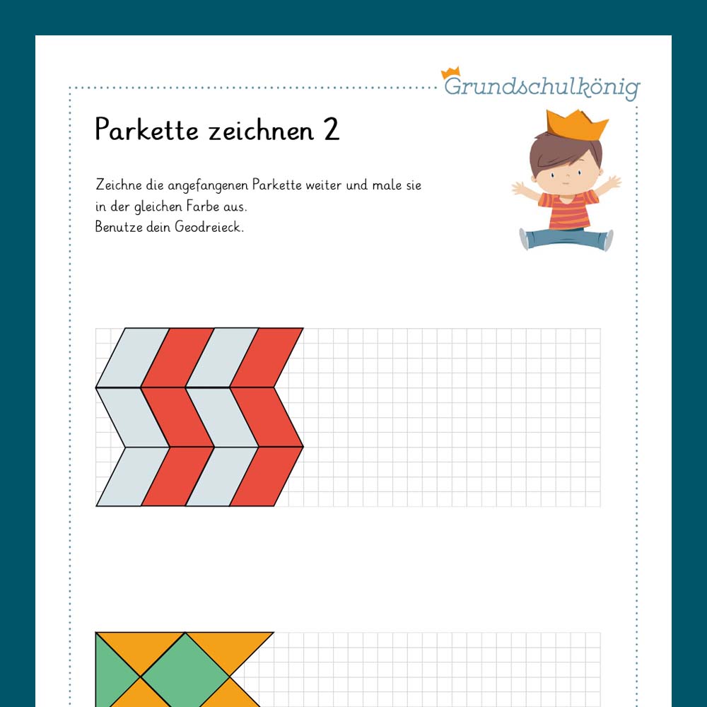 Königspaket: Bandornamente (Mathe, 4. Klasse) - inklusive Test