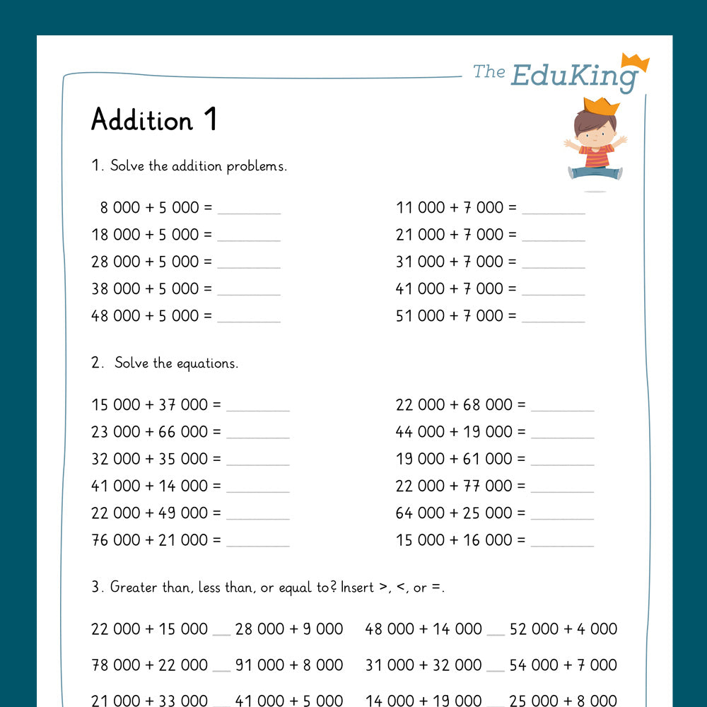 Master Bundle: Addition, 5-Digit Numbers (Math, Grade 4)