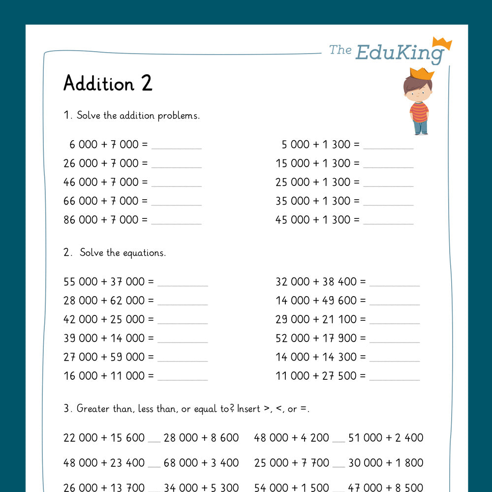 Master Bundle: Addition, 5-Digit Numbers (Math, Grade 4)