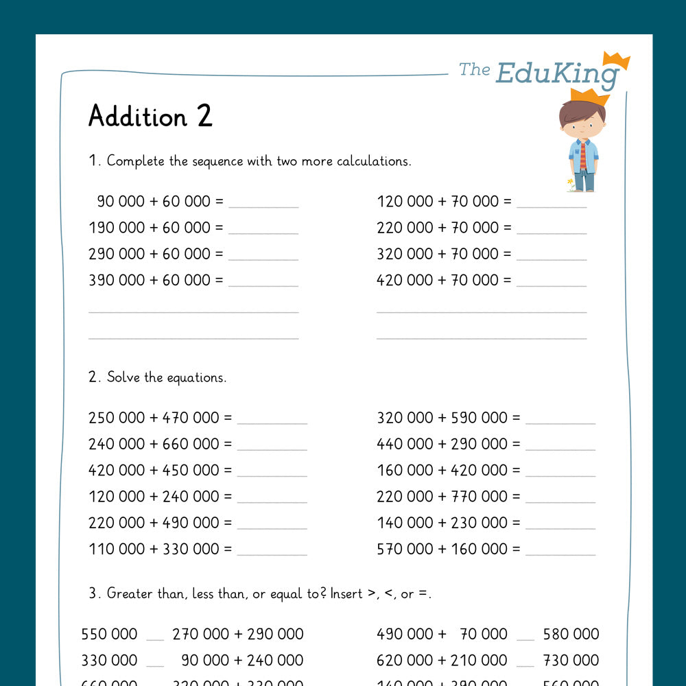 Master Bundle: Addition, 6-Digit Numbers (Math, Grade 4)