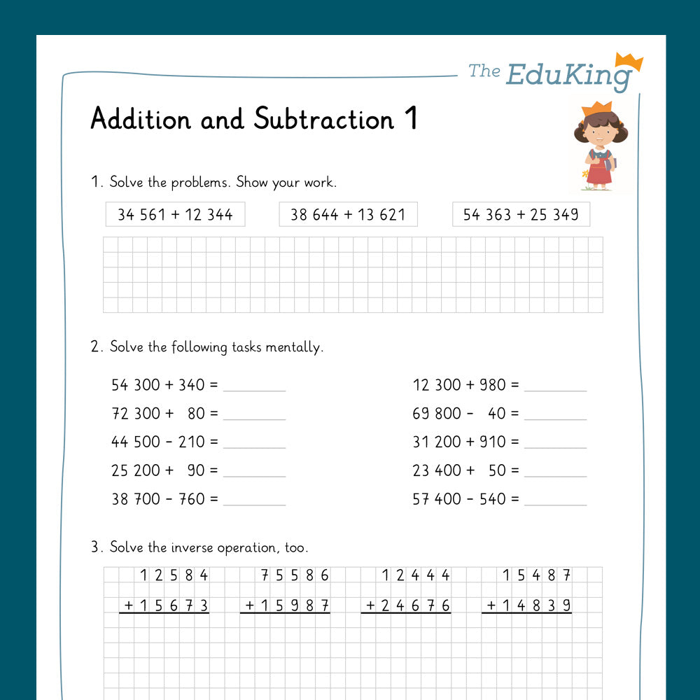 Master Bundle: Addition and Subtraction, 5-Digit Numbers (Math, Grade 4)