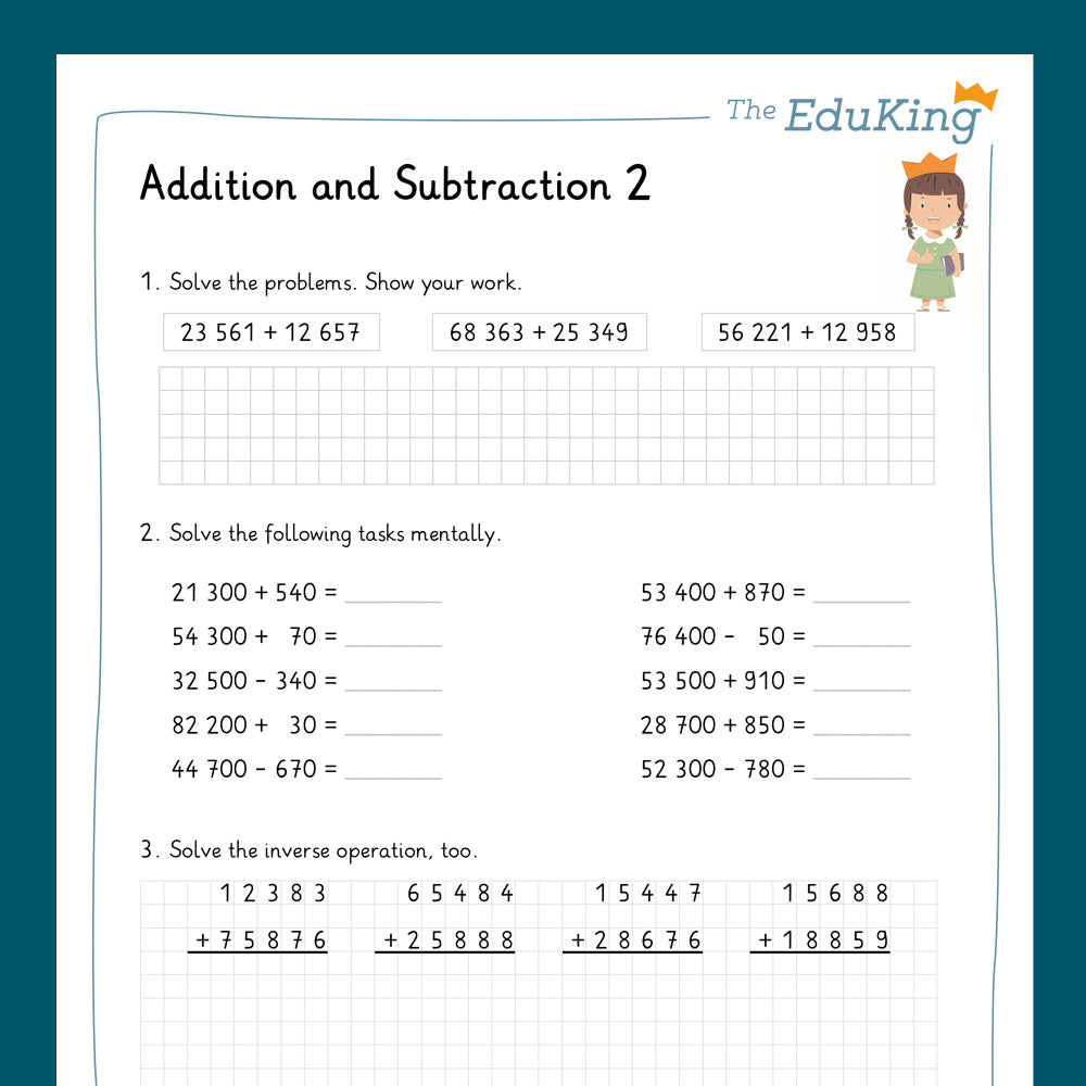 Master Bundle: Addition and Subtraction, 5-Digit Numbers (Math, Grade 4)