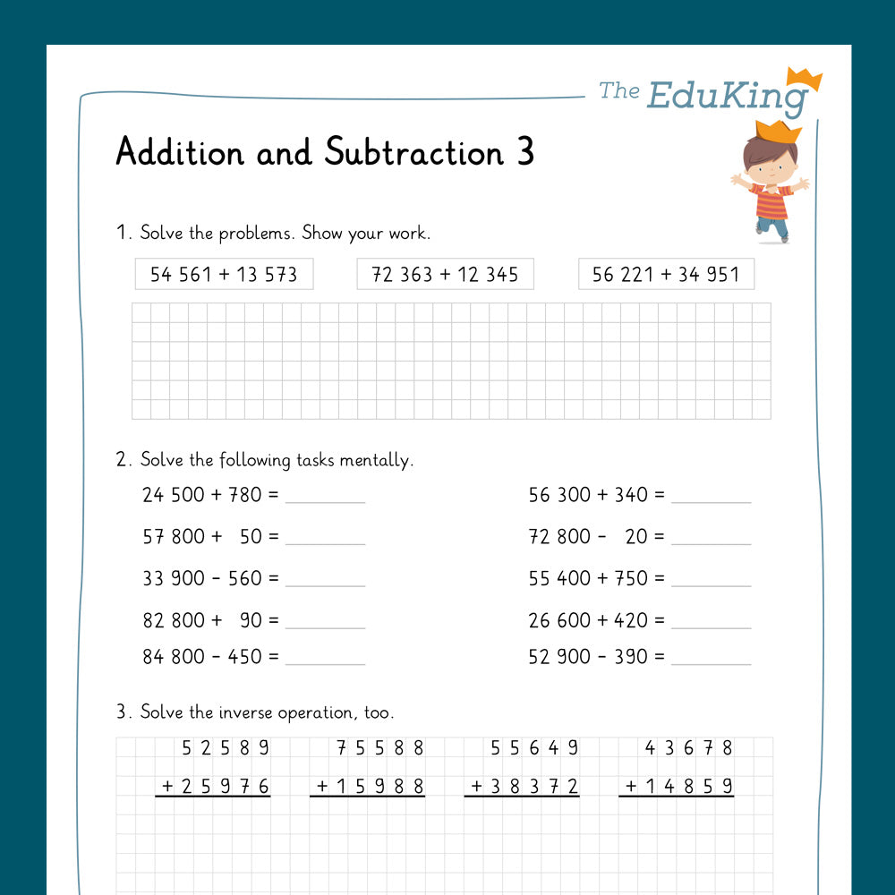 Master Bundle: Addition and Subtraction, 5-Digit Numbers (Math, Grade 4)