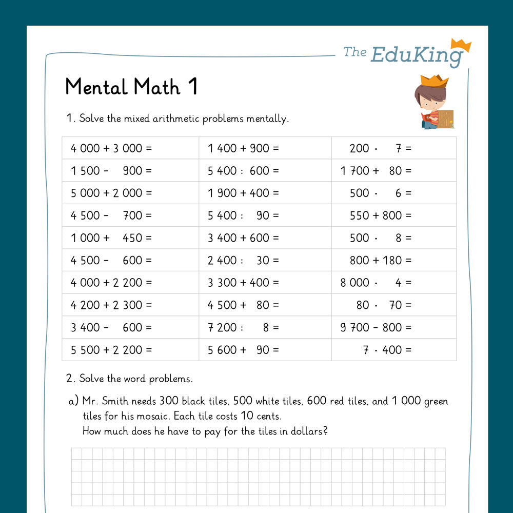 Master Bundle: Mental Math, 4-Digit Numbers (Math, Grade 4)
