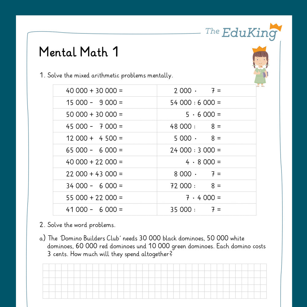 Master Bundle: Mental Math, 5-Digit Numbers (Math, Grade 4)