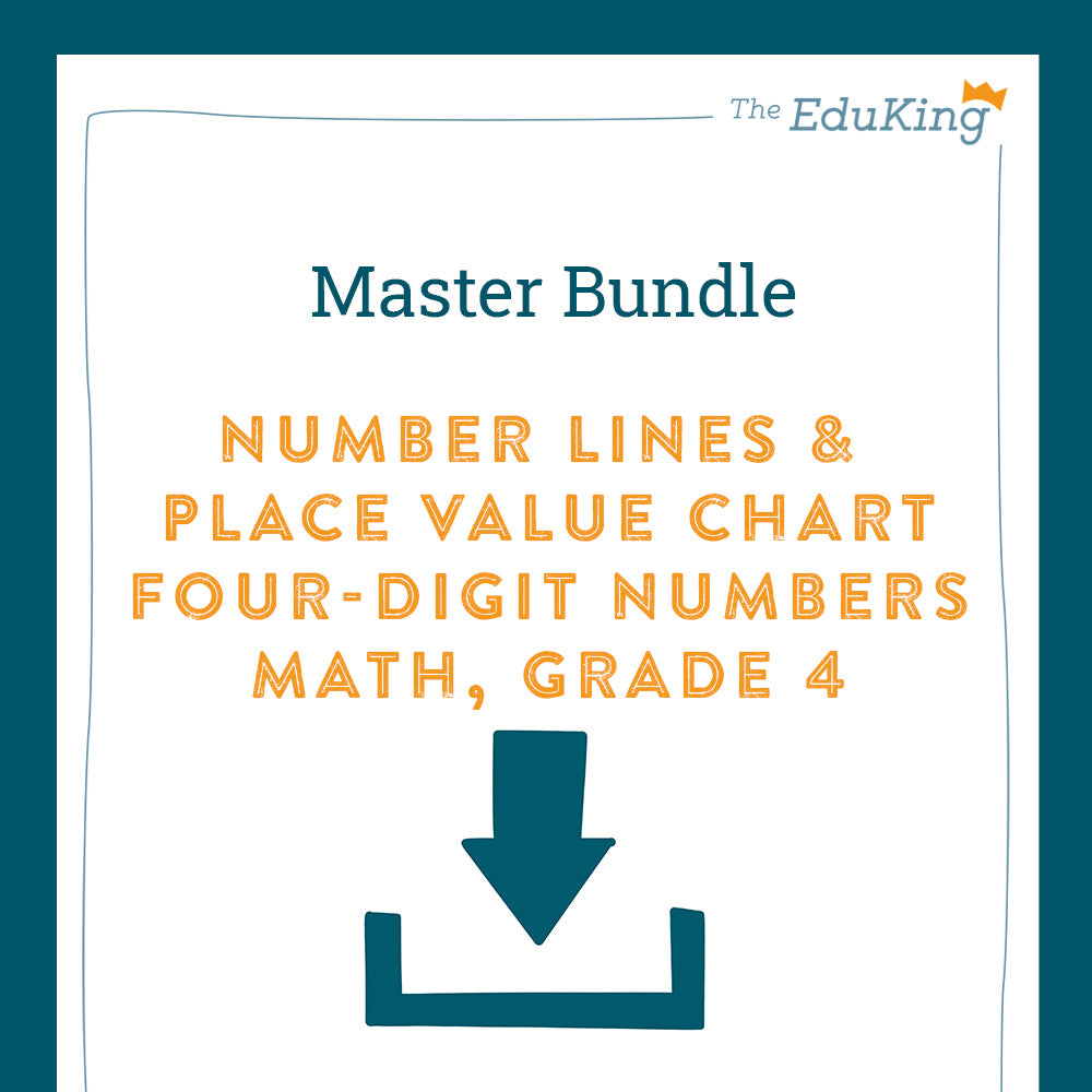 Master Bundle: Number Line and Place Value Chart, 4-Digit Numbers (Math, Grade 4)
