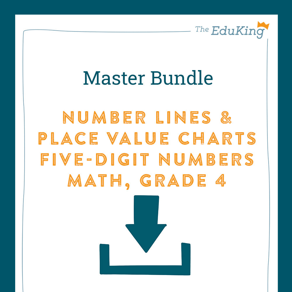 Master Bundle: Number Line and Place Value Chart, 5-Digit Numbers (Math, Grade 4)