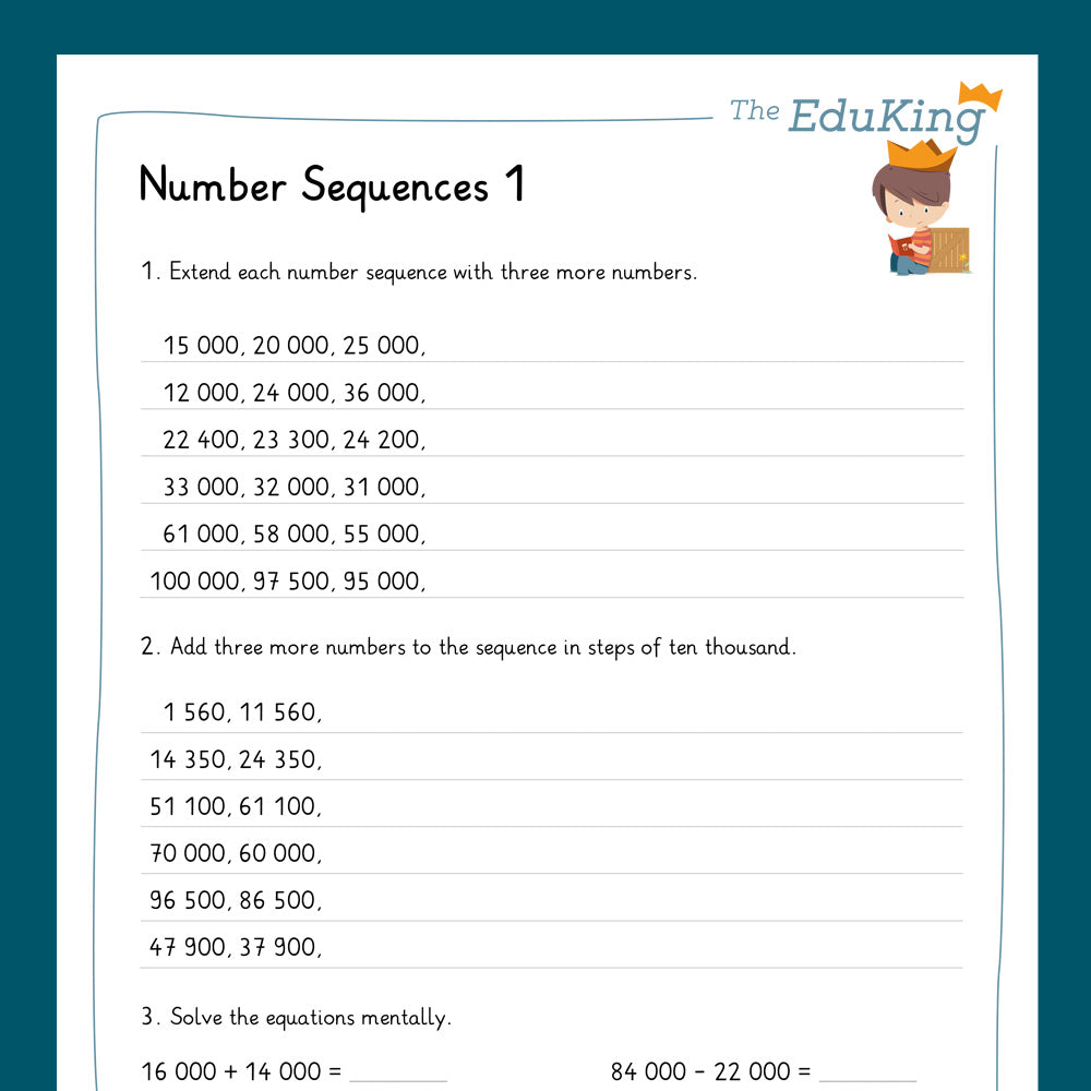 Master Bundle: Number Sequences, 5-Digit Numbers (Math, Grade 4)