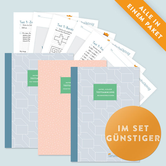 Cheaper in a set: Math, 4th grade: Test collection parts 1 + 2 + 3!