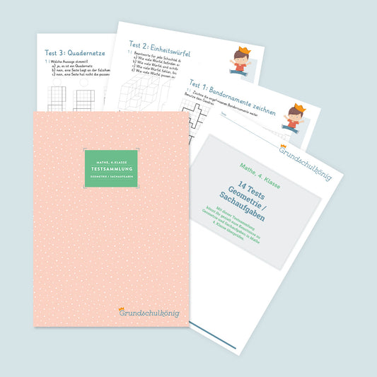 Testsammlung für Mathe "Geometrie & Sachaufgaben" in der 4. Klasse