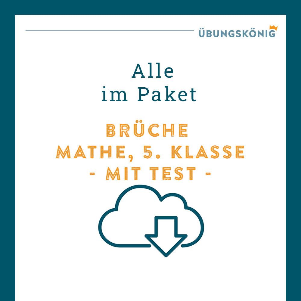 Königspaket: Brüche (Mathe, 5. Klasse) - inklusive Test