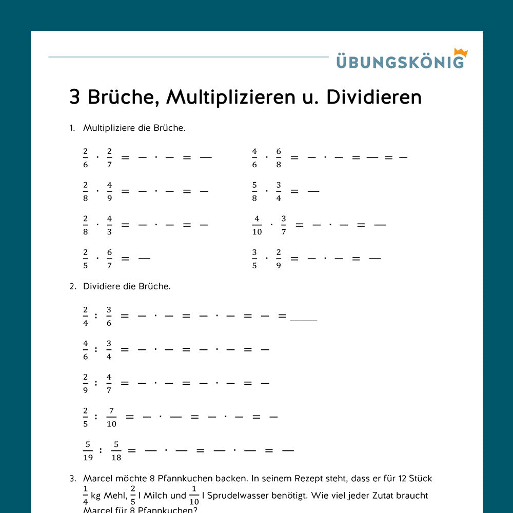 Mathe, 6. Klasse: Wiederholung des Jahresstoffs 1