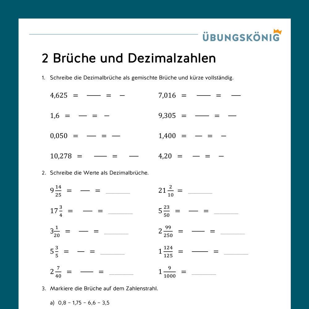 Mathe, 6. Klasse: Wiederholung des Jahresstoffs 2