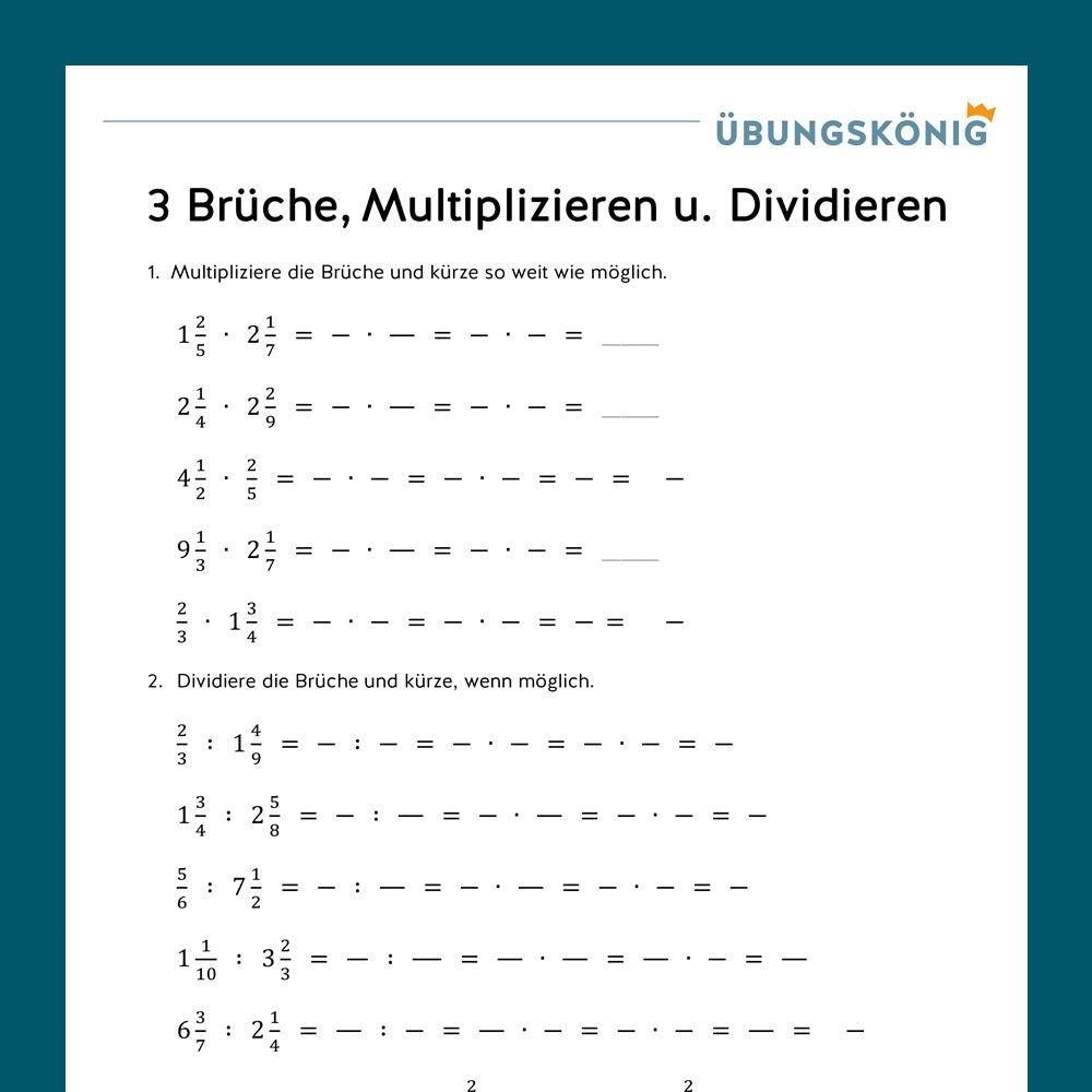 Mathe, 6. Klasse: Wiederholung des Jahresstoffs 2