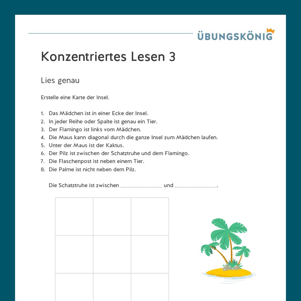 Königspaket: Konzentriertes Lesen  (Deutsch, Mittelschule)