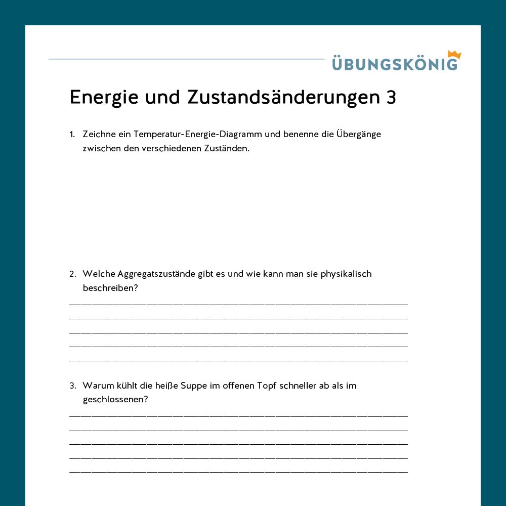 Königspaket: Aggregatzustände (Physik, 8. Klasse)