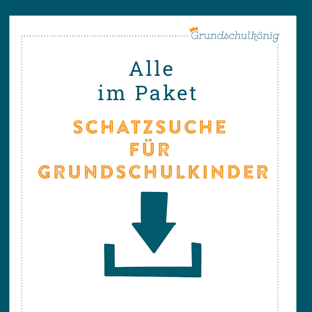 Freebie: Die bunte Schatzsuche mit dem Grundschulkönig