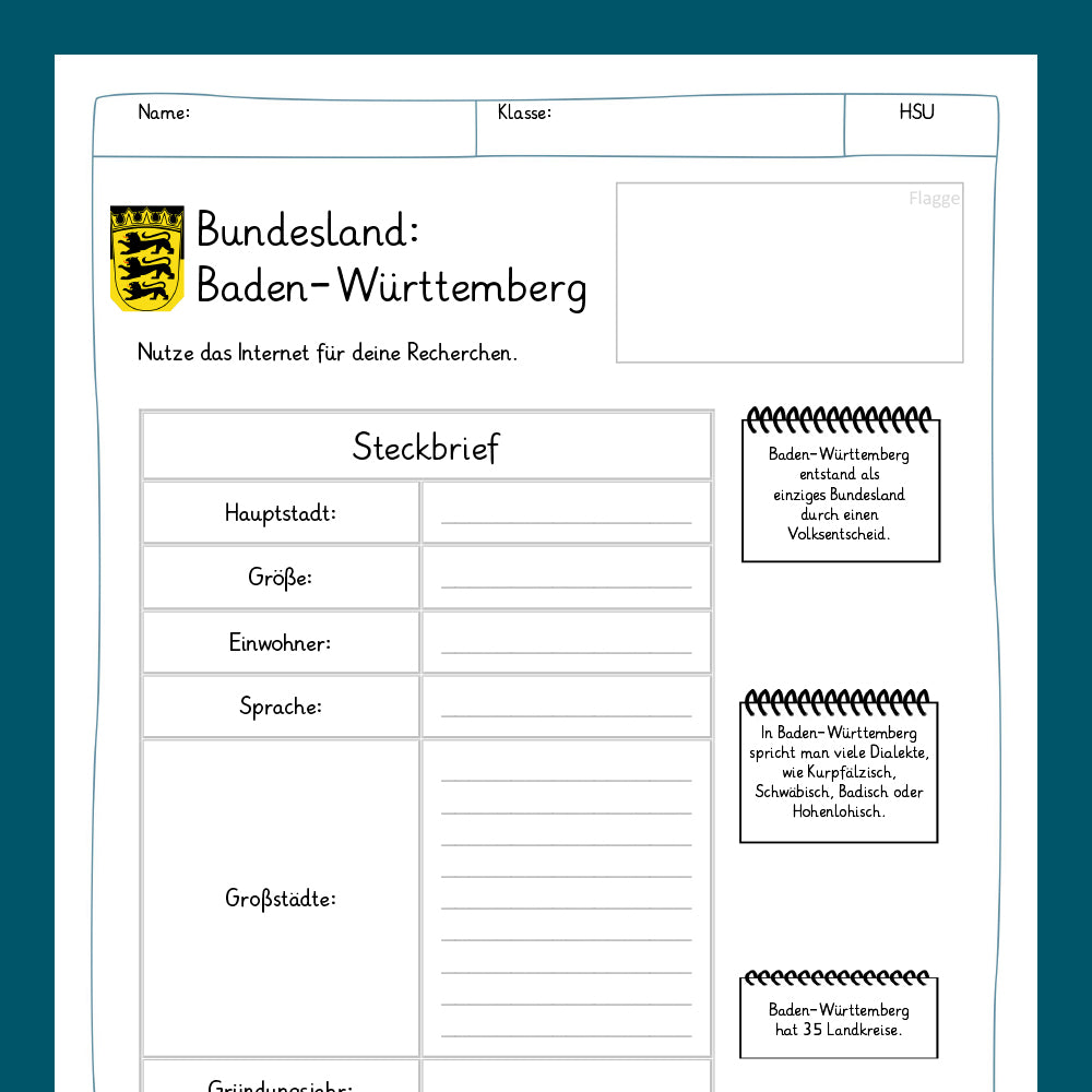 King's Package: Federal States Profiles (General Knowledge, 3rd &amp; 4th Grade)