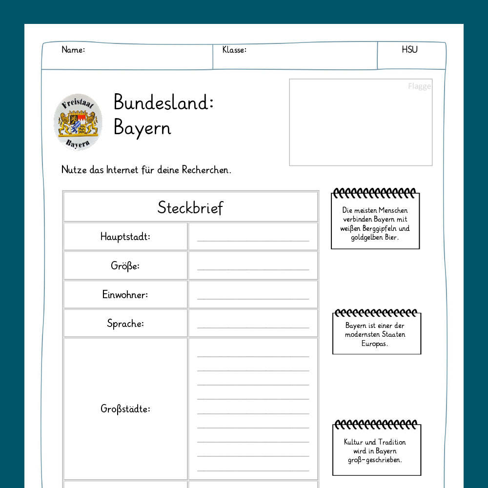 King's Package: Federal States Profiles (General Knowledge, 3rd &amp; 4th Grade)