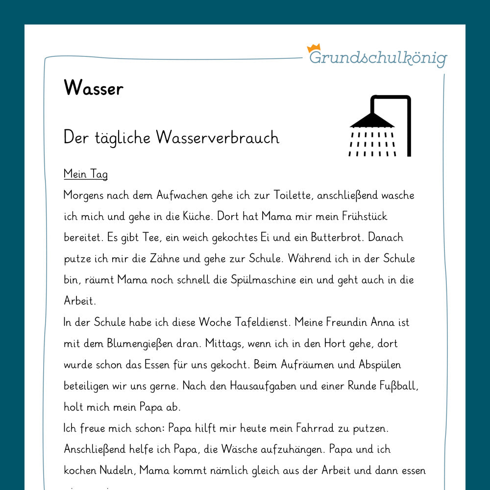 Königspaket: Wasser & Wasserkreislauf (Sachkunde)
